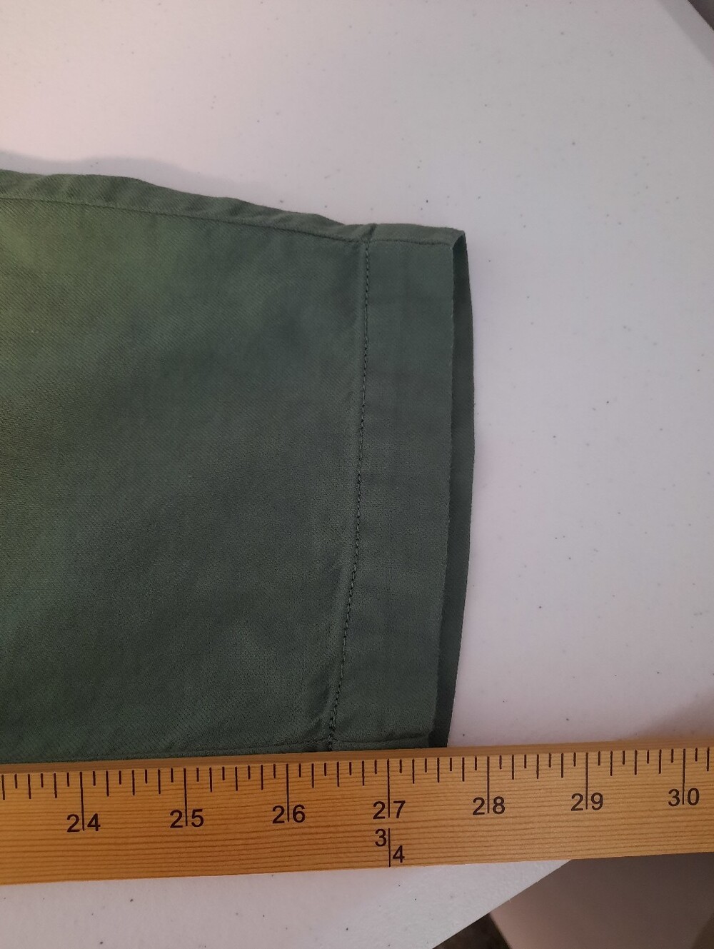 Eileen Fisher Nori Green Organic Cotton High Rise Relaxed Slim Leg Pants Large - Picture 14 of 15